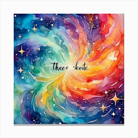 Watercolor Galaxy Canvas Print