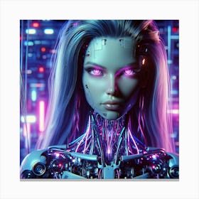 Cyborg Girl Canvas Print