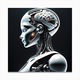 Woman With A Robot Head 3 Canvas Print