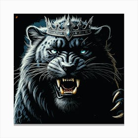 The King Of Black Panther Canvas Print