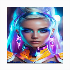 Futuristic Girl Canvas Print