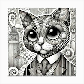 Zephyr Purr City Cat Canvas Print