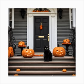 Halloween Front Porch 1 Canvas Print