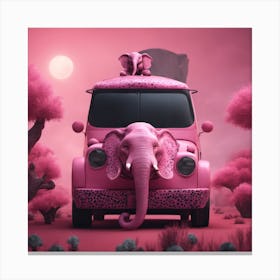 Pink Elephant Canvas Print