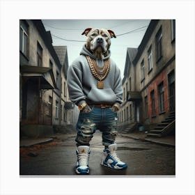 Hip Hop Bulldog 1 Canvas Print