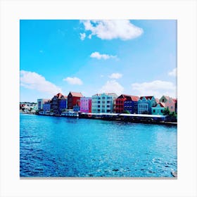 Colorful Buildings On The Water Canvas Print