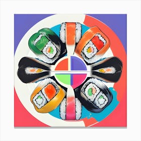 Sushi Plate Canvas Print