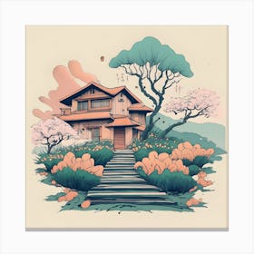 Japanese House Canvas Print