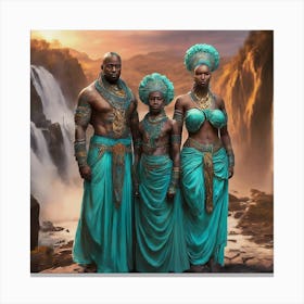 King And His Family Canvas Print