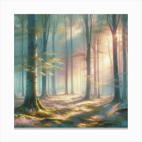 'Sunlight In The Forest' Canvas Print