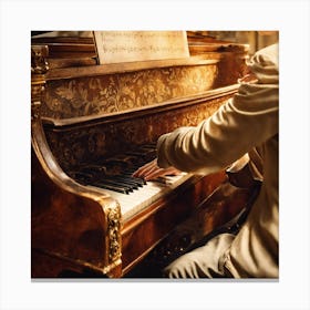 Man Playing Piano Canvas Print