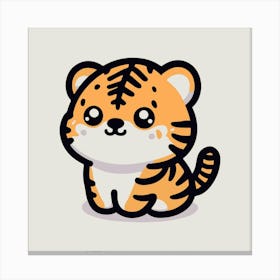 Cute Animal Tiger 2 Canvas Print