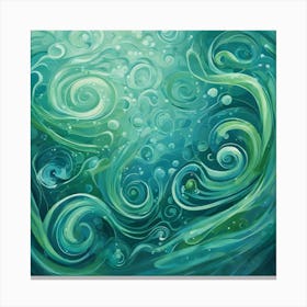 Ocean Swirls Canvas Print