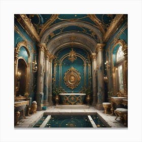 Rococo Bathroom Canvas Print