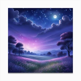 Night Landscape 1 Canvas Print