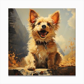 Dog In The Mountains Canvas Print