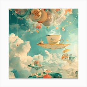 Teacups In The Sky Canvas Print
