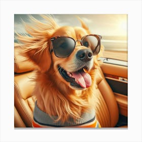 Golden Retriever In Sunglasses, National Pet Day Canvas Print