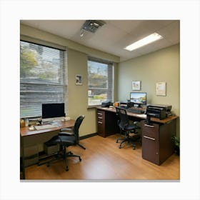 A Photo Of A Well Organized Office 2 Canvas Print