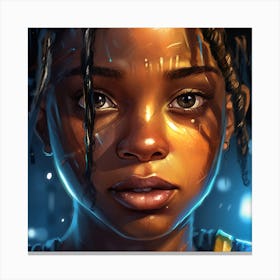 Girl With Dreadlocks Canvas Print