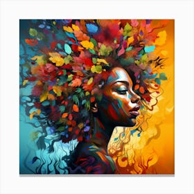 Afro Haired Woman 10 Canvas Print