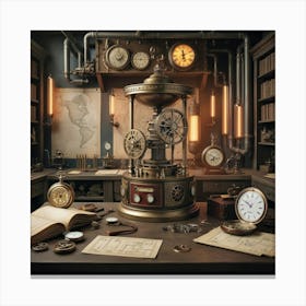 Steampunk Room 2 Canvas Print