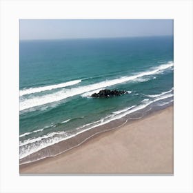 Aerial View Of A Beach 22 Canvas Print