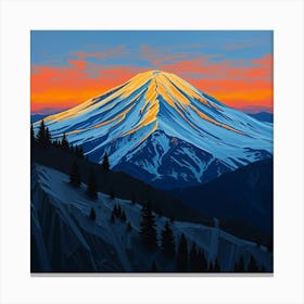 Mount Rainier At Sunset Canvas Print