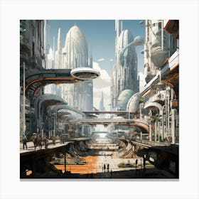 Futuristic City 17 Canvas Print