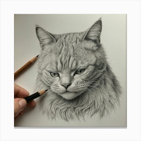 Default Draw With Cat 0 Canvas Print