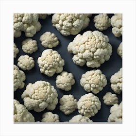 Cauliflower On A Dark Background Canvas Print