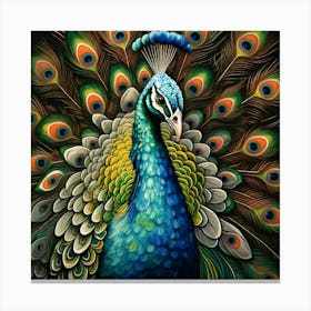 Peacock Painting 2 Canvas Print