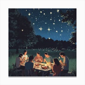 Night In The Park Canvas Print