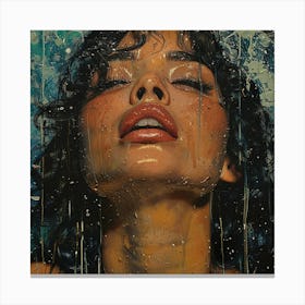 Girl In The Rain Canvas Print