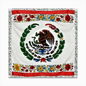 Mexican Flag 8 Canvas Print