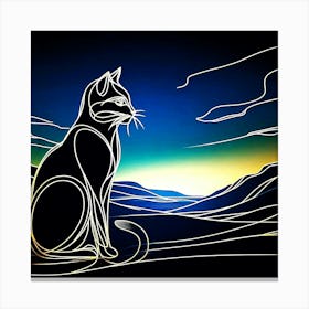 Feline Creative Cat Illustration 73 1 Canvas Print