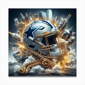 Dallas Cowboys Helmet 2 Canvas Print