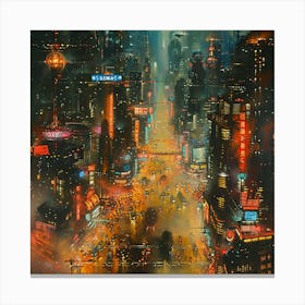 City At Night 3 Canvas Print