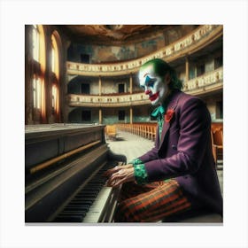 Joker At The Piano 8 Canvas Print