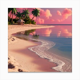 Sunset On The Beach 7 Canvas Print