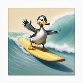 Duck Surfing 6 Canvas Print