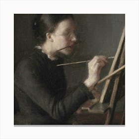 Portrait Of A Woman Artist Canvas Print