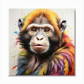 Chimpanzee COLORFUL Canvas Print