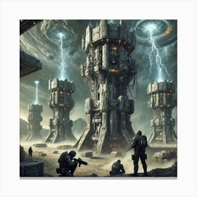 Venusian Enclave Defensive Towers Converted New Canvas Print