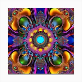 Psychedelic Flower 4 Canvas Print