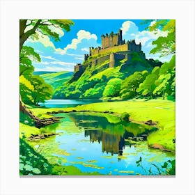 Castle In The Woods Canvas Print