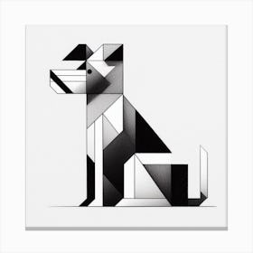 Geometric Dog 1 Canvas Print