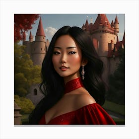 Crimson Castle Echoes Canvas Print