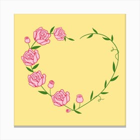 Heart Of Roses Canvas Print