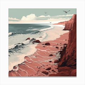 Cliffs And Waves Canvas Print